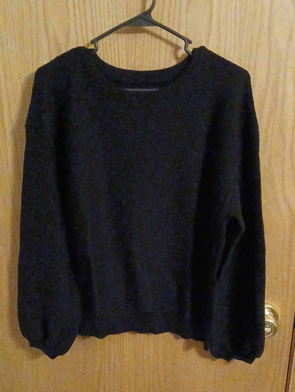 Black Women's Crewneck Sweater - Classic Everyday Knit
